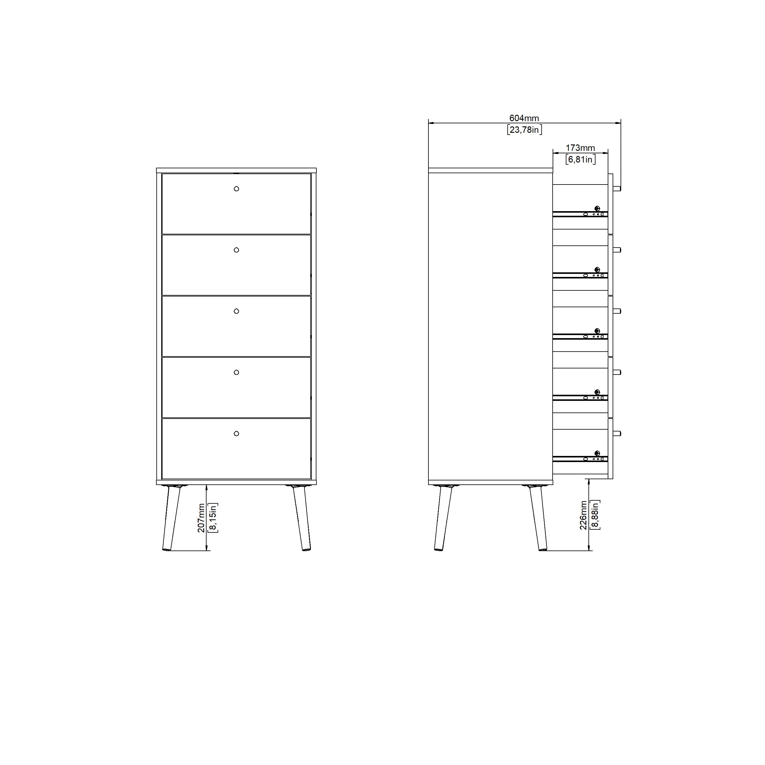 FOLD | קומודה עם 5 מגירות - KUALA