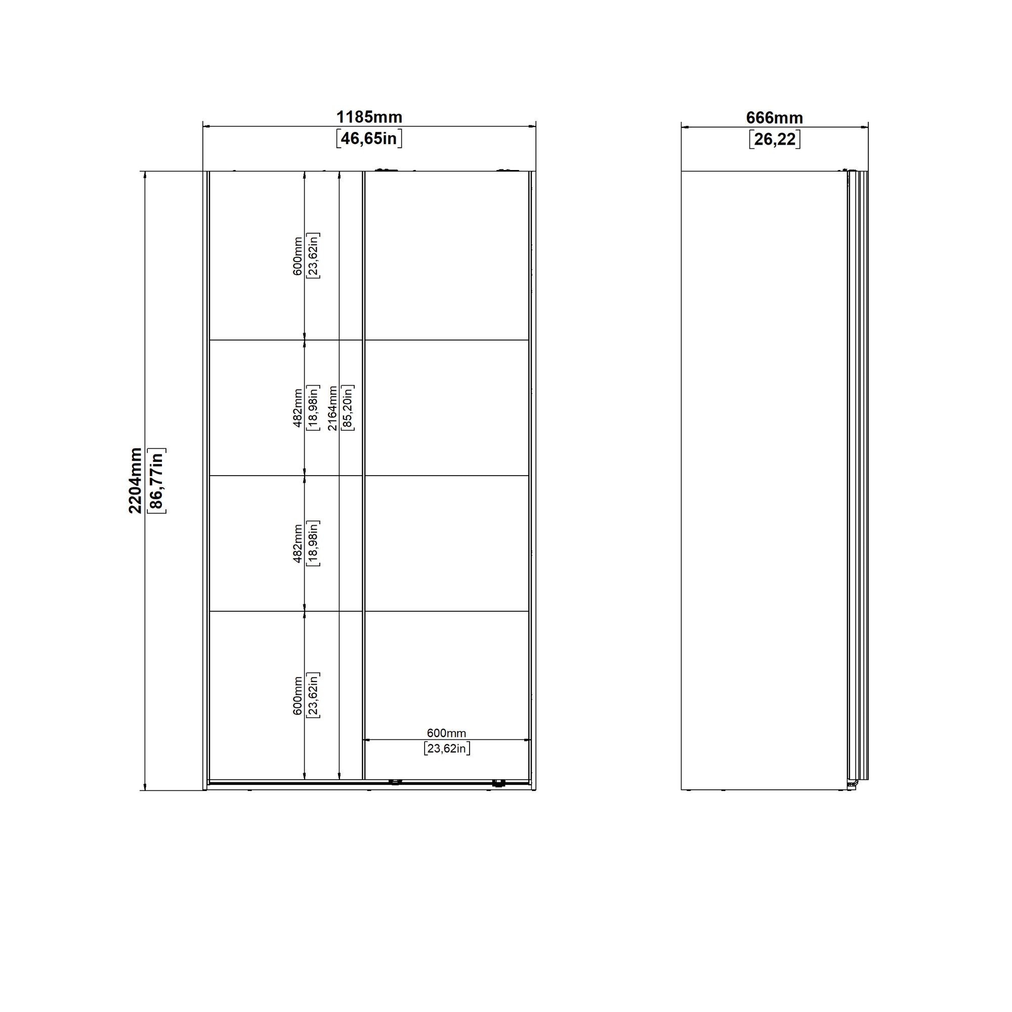 HAKUVAR | ארון דלתות הזזה בחיפוי מלמין - KUALA