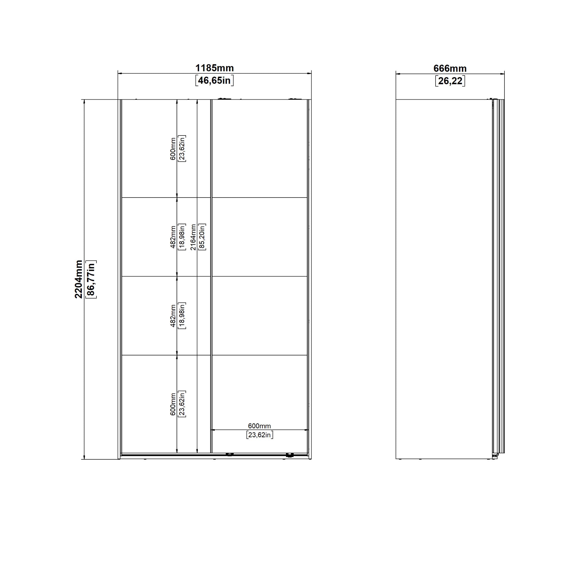 HAKUVAR | ארון דלתות הזזה בחיפוי מלמין - KUALA