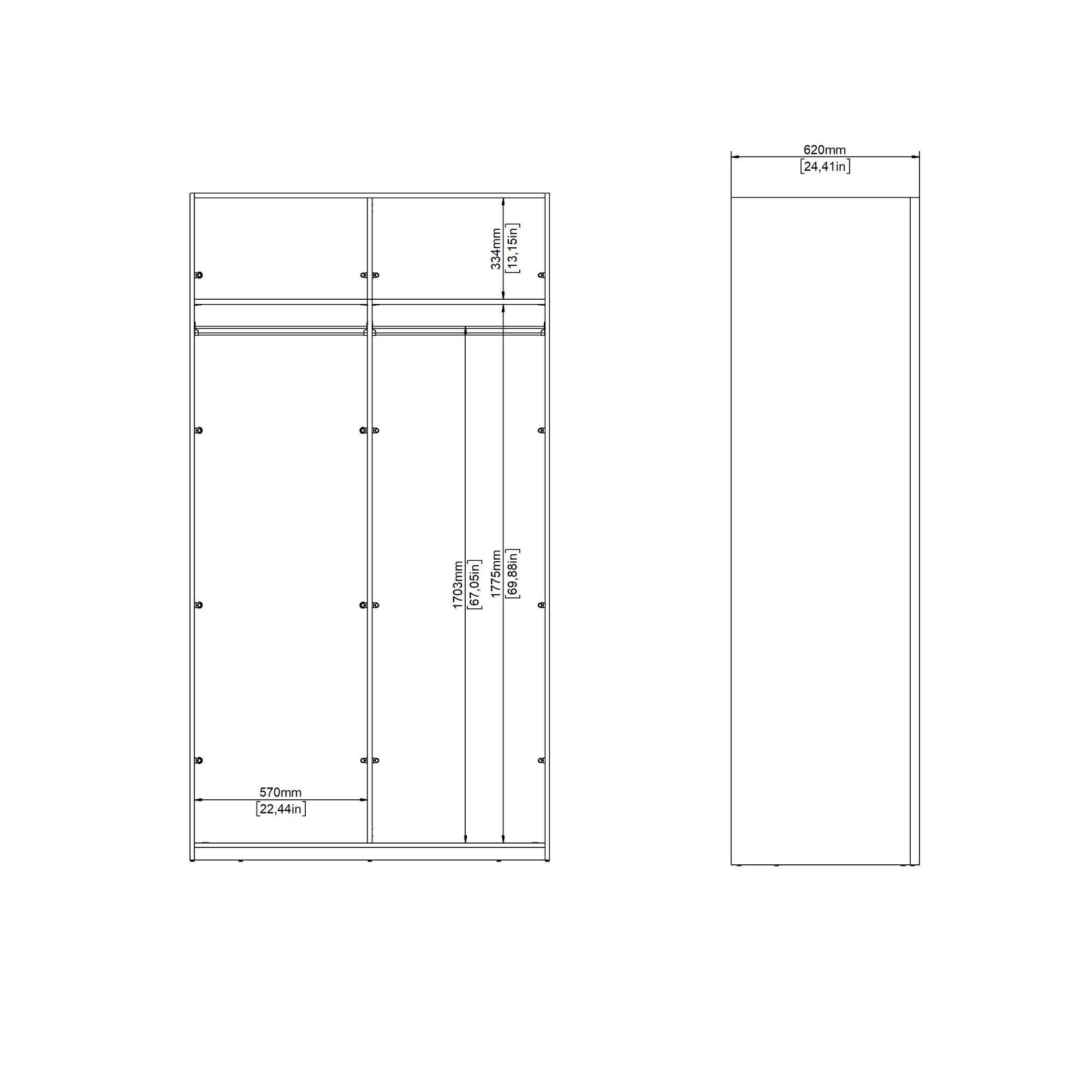 HAKUVAR | ארון דלתות הזזה בחיפוי מלמין - KUALA