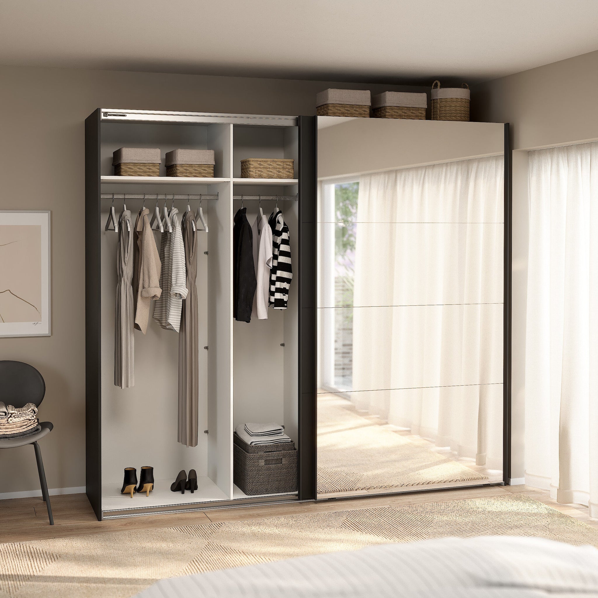 RIKER | ארון דלתות הזזה בחיפוי מלמין - KUALA