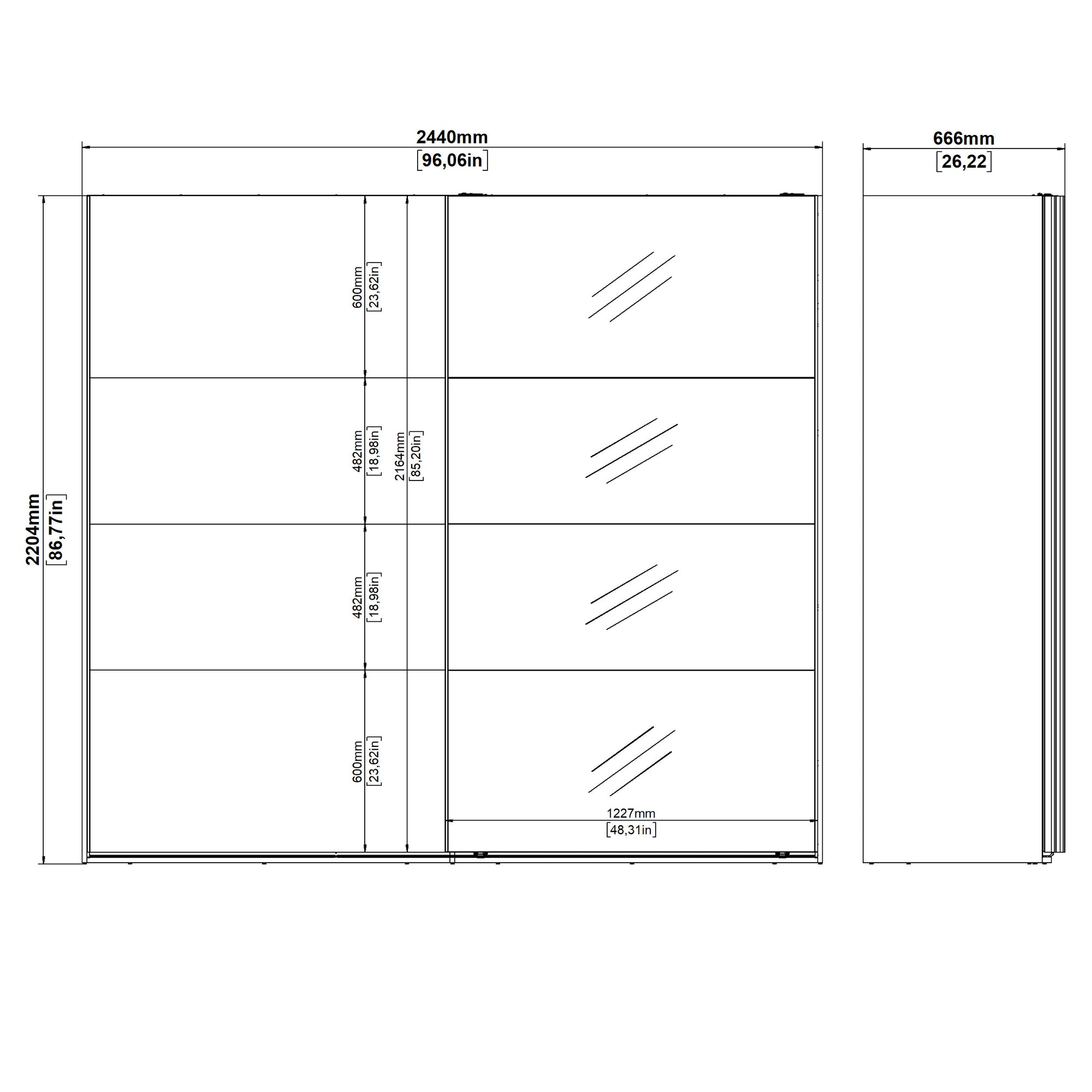 RIKER | ארון דלתות הזזה בחיפוי מלמין - KUALA