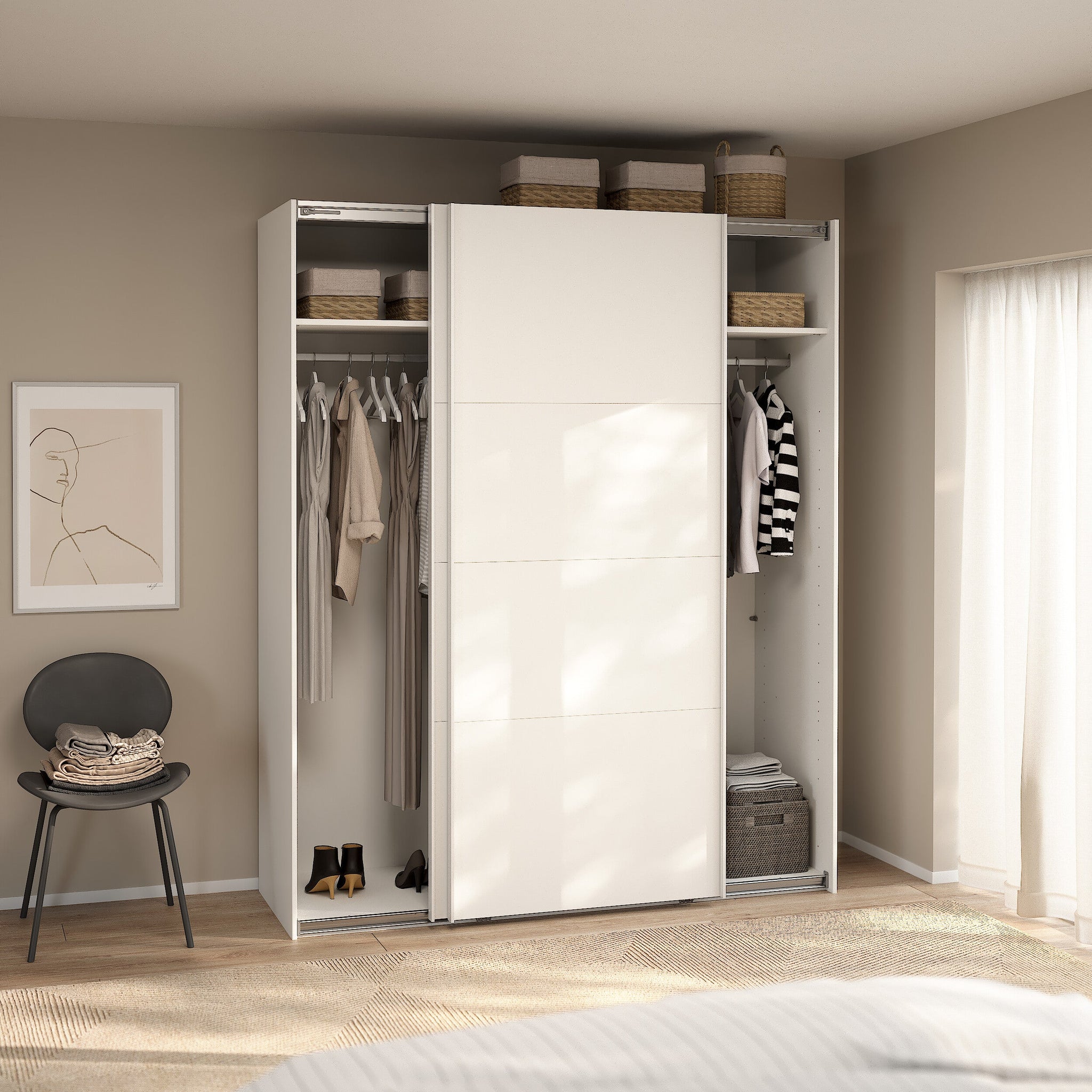 ALVLINE | ארון דלתות הזזה בחיפוי מלמין