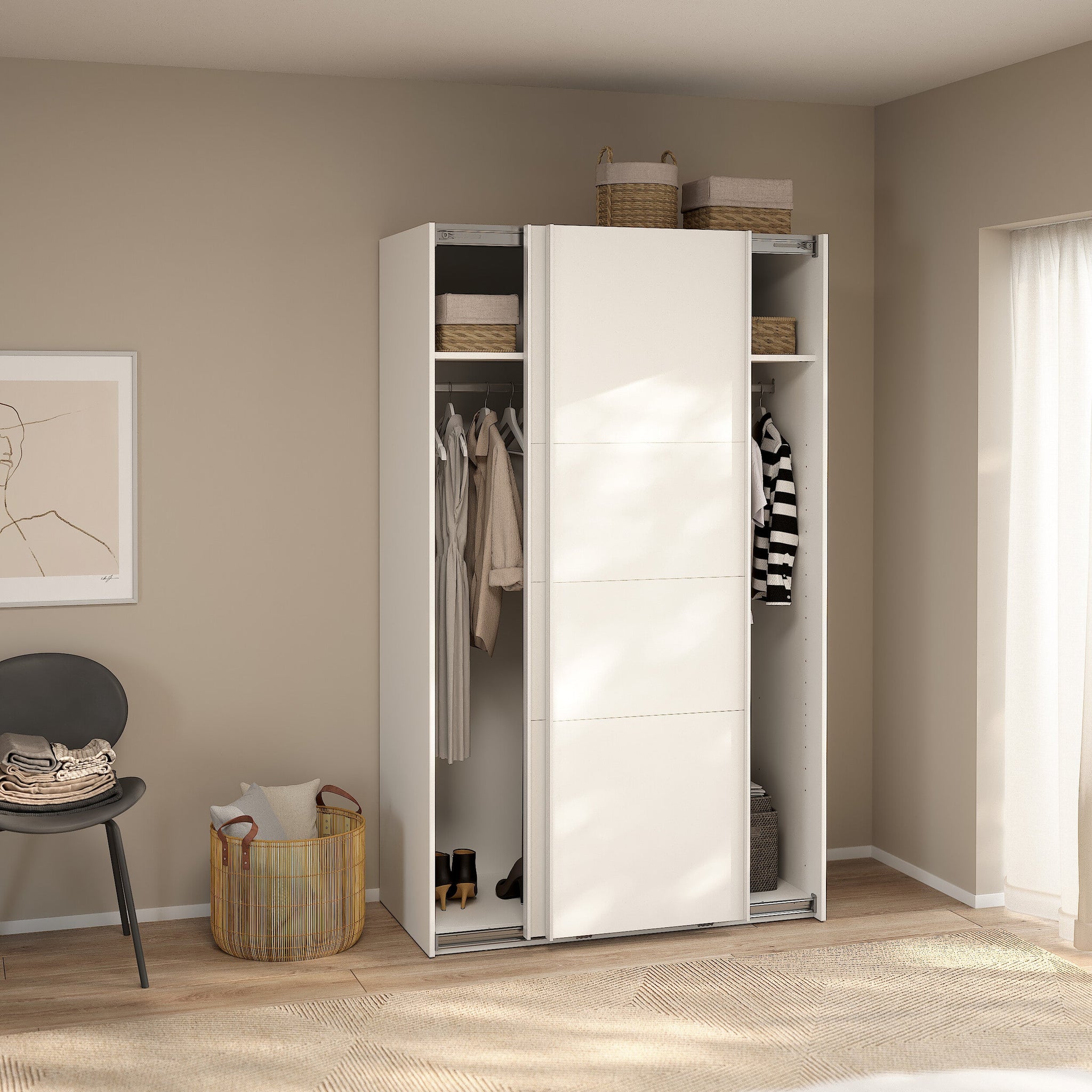 MAGNEDI | ארון דלתות הזזה בחיפוי מלמין