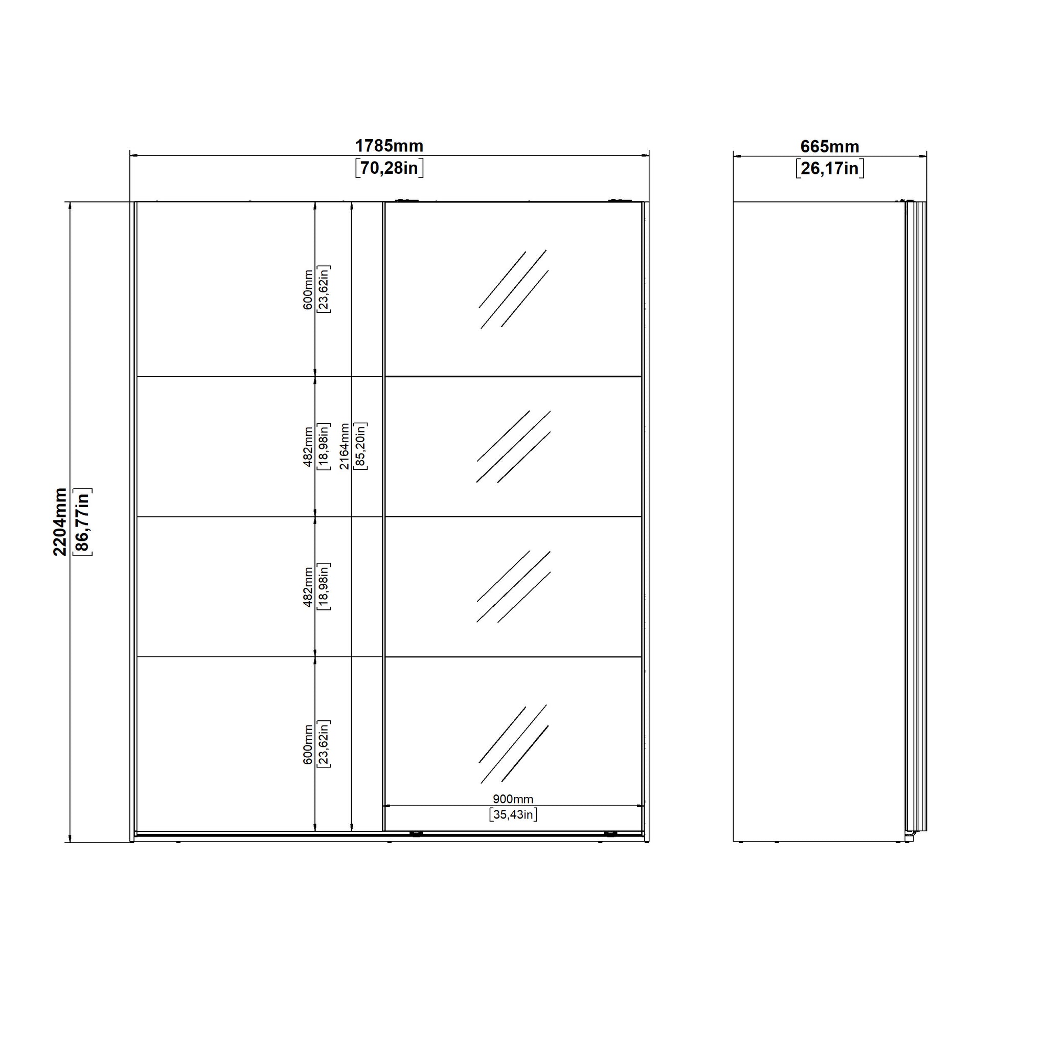RAJO | ארון דלתות הזזה בחיפוי מלמין - KUALA
