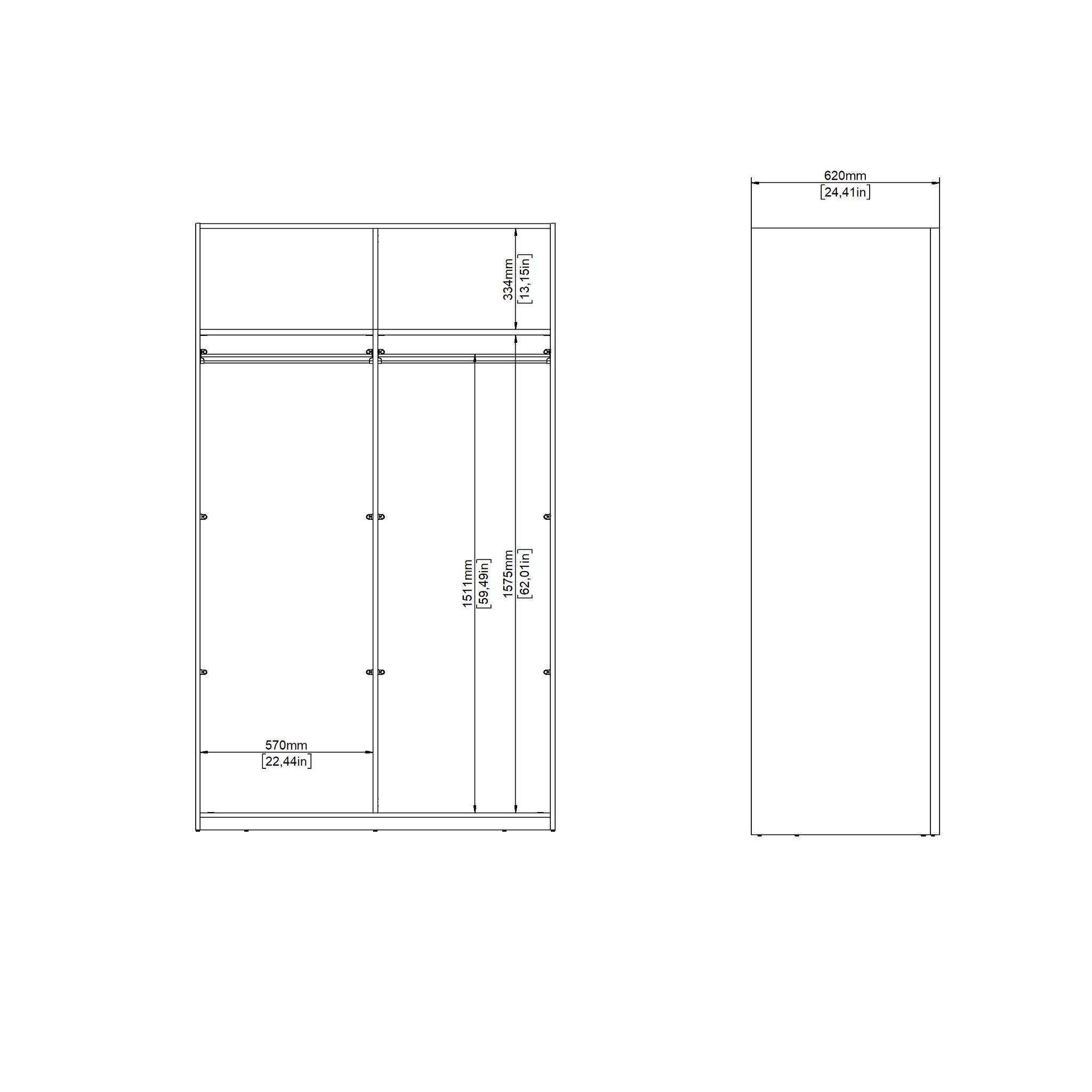 KARST | ארון דלתות הזזה בחיפוי מלמין ומראות - KUALA