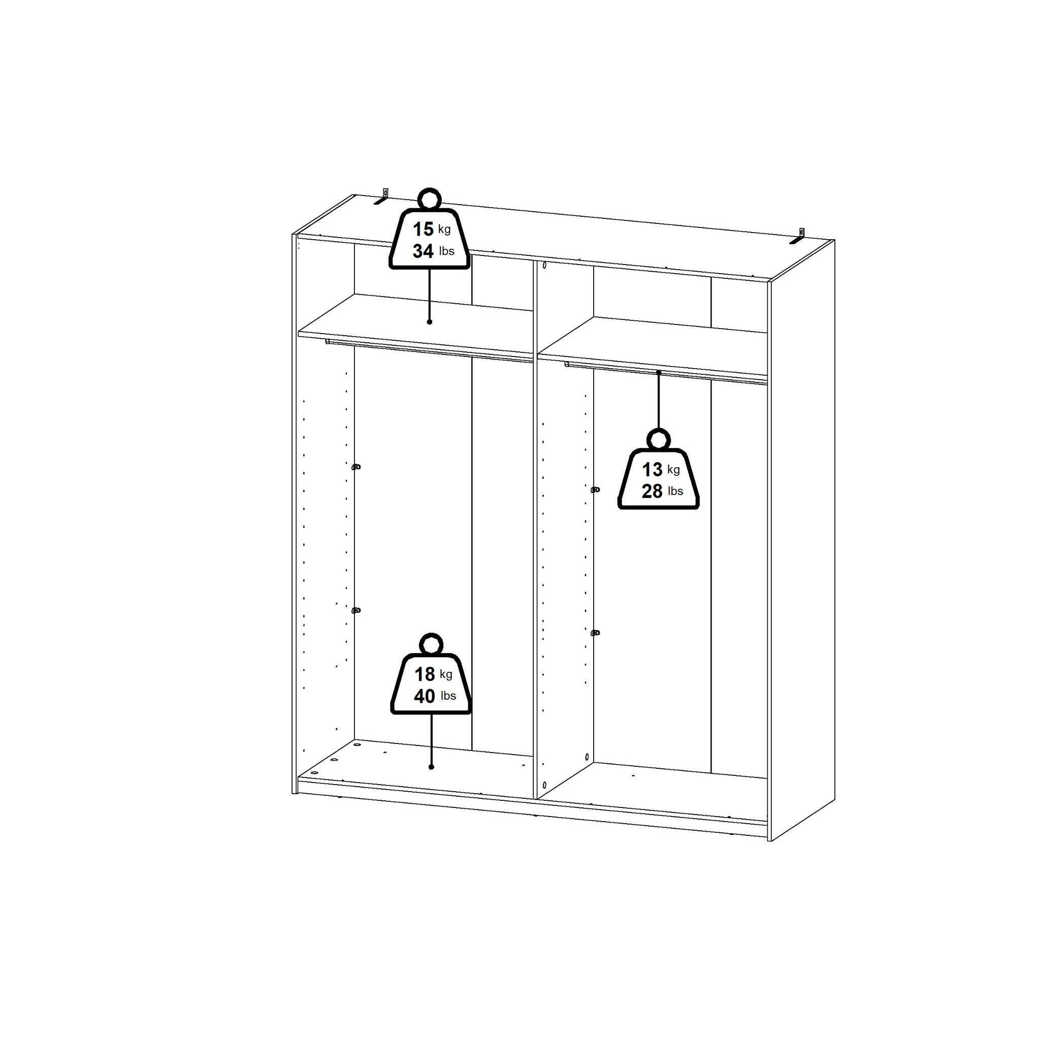 MAGIN | ארון דלתות הזזה בחיפוי מלמין ומראות - KUALA