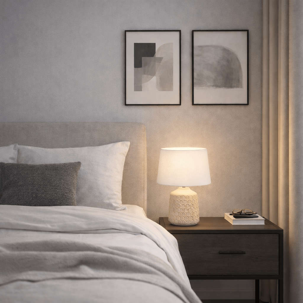 ASAE | מנורת שולחן מעוצבת עם אהיל