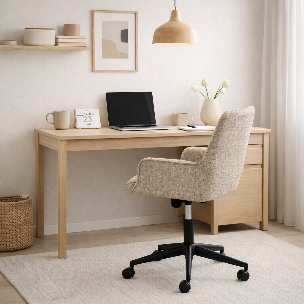 BEAMO | כיסא משרדי עם גלגלים מרופד בבד אריג