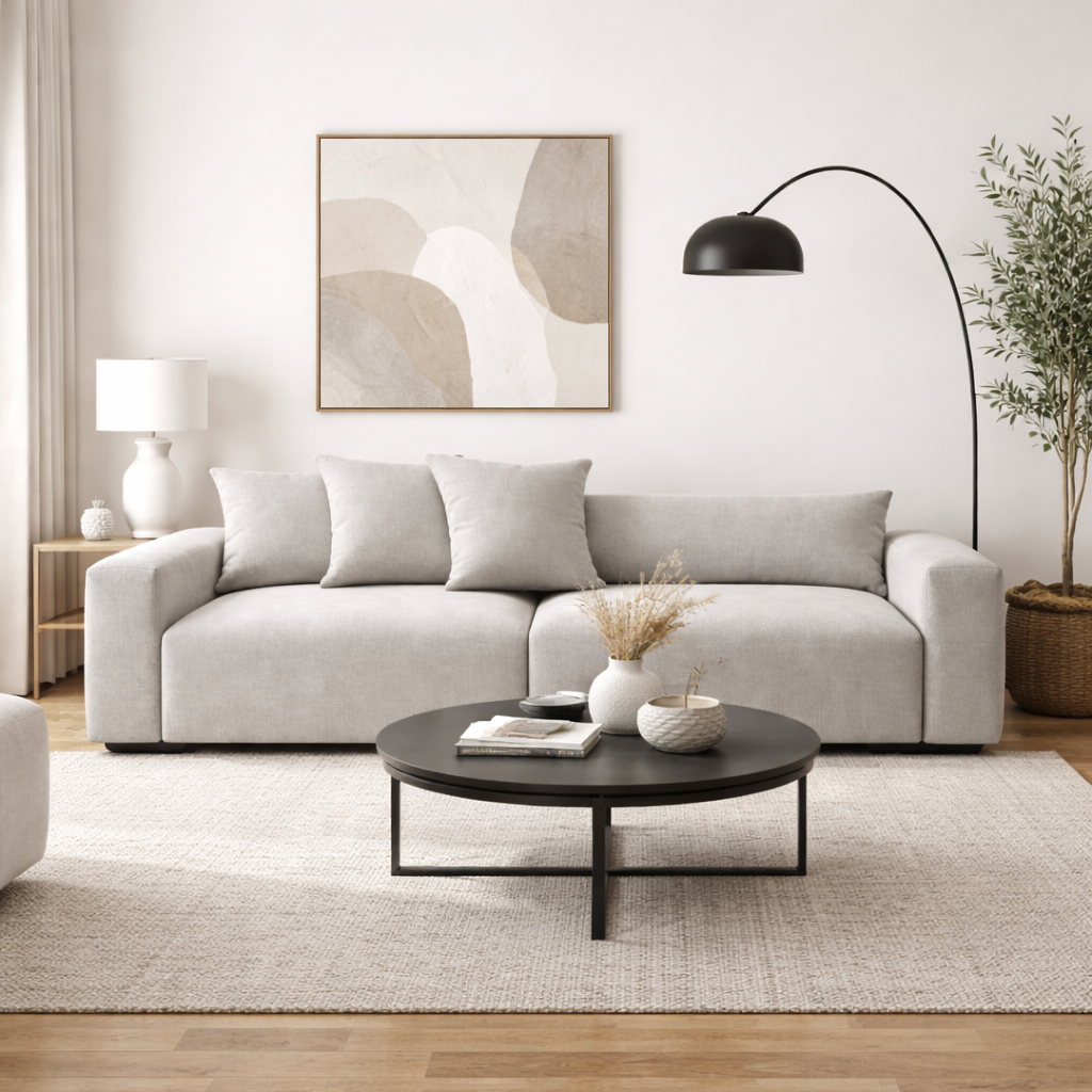 MATRIX | ספה דו-מושבית לסלון מרופדת בבד אריג - KUALA