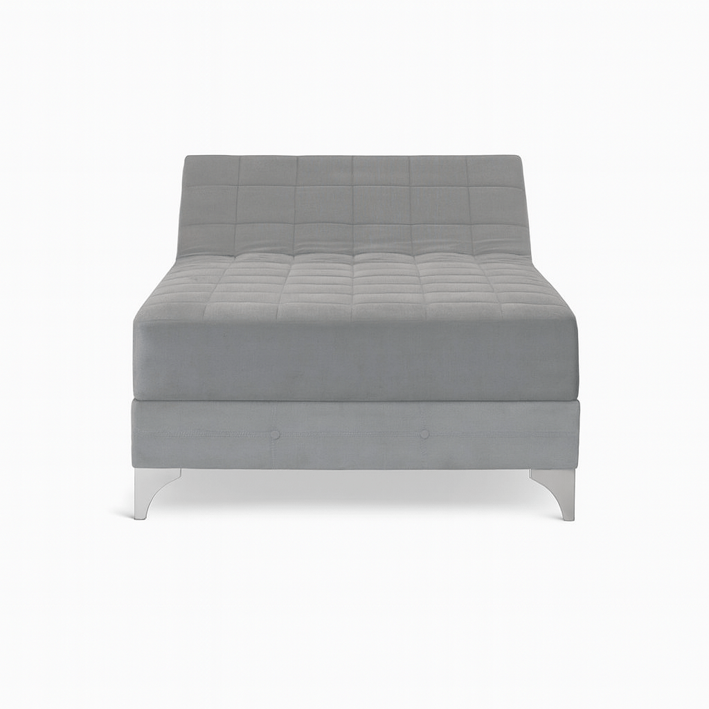 MOODY | מיטה וחצי אפורה, מתכווננת חשמלית, עם רגלי מתכת בגוון ניקל - KUALA