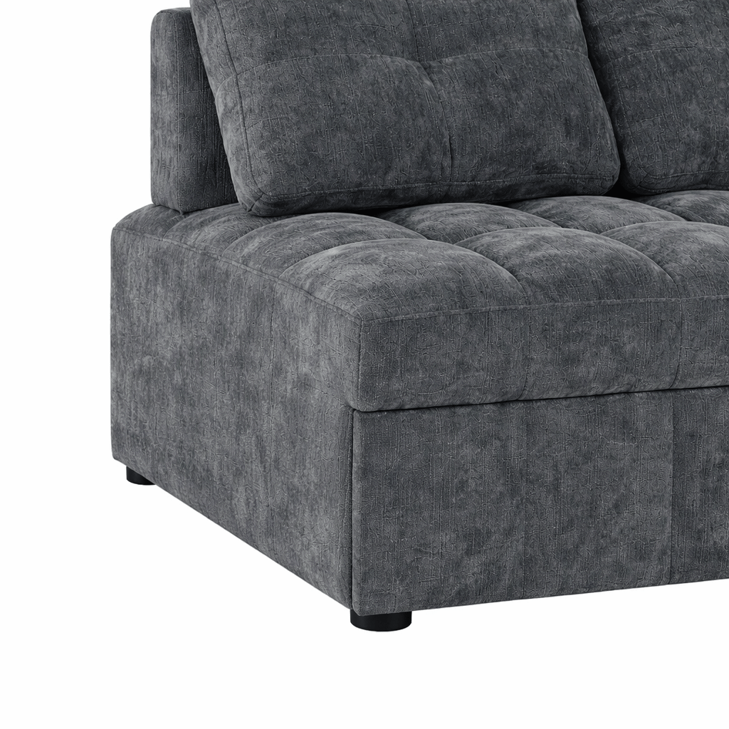 BOSKEN | ספה נפתחת למיטה, מרופדת בבד אריג