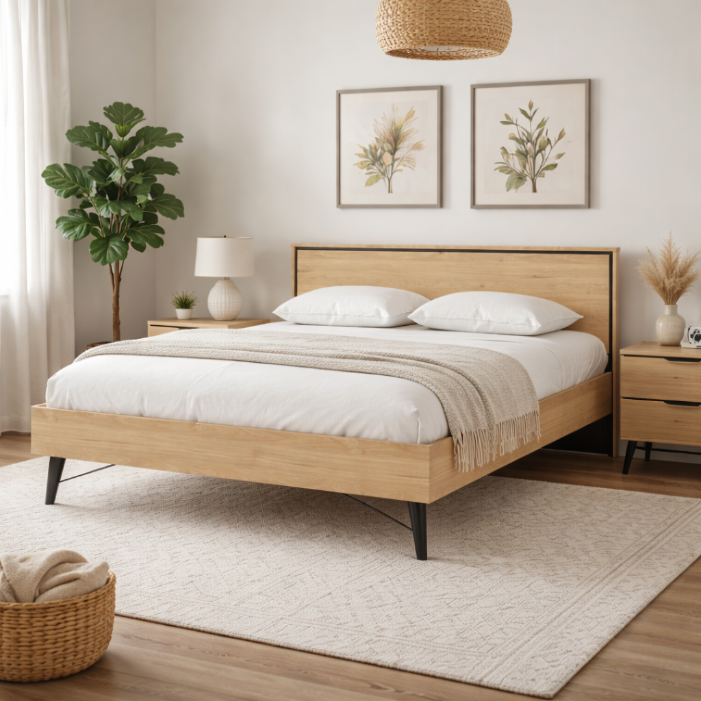 NILSAN | מיטה מינימליסטית מעץ