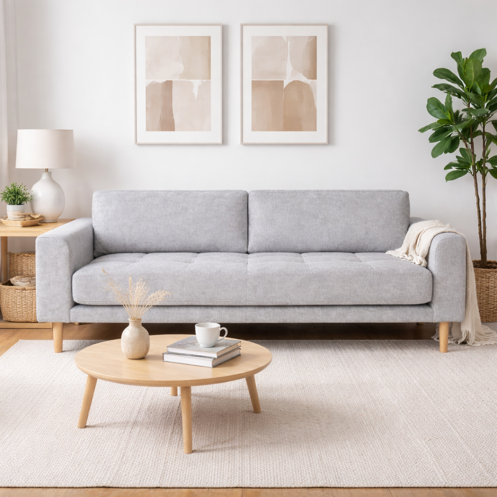 ORYA | ספה דו מושבית מרופדת בבד אריג, ברוחב 180 ס"מ - KUALA