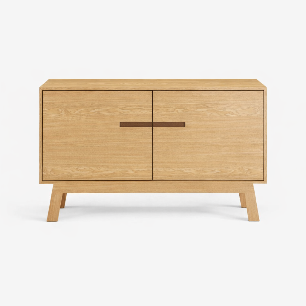 DEVON | שידת אחסון מעץ, עם מדפים סגורים