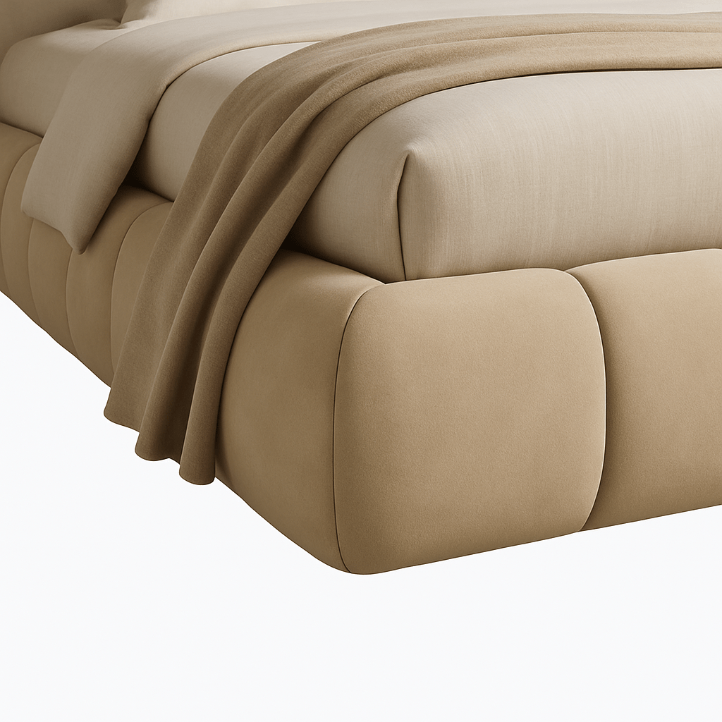 SENDER | מיטה נורדית מרופדת בבד קטיפתי - KUALA