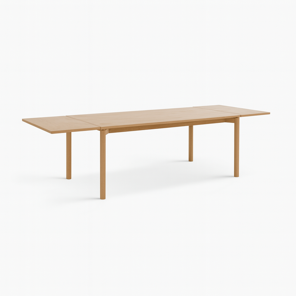 ARAMSA | שולחן אוכל מלבני 180/95 ס"מ, נפתח ל-280 ס"מ עד 12 סועדים