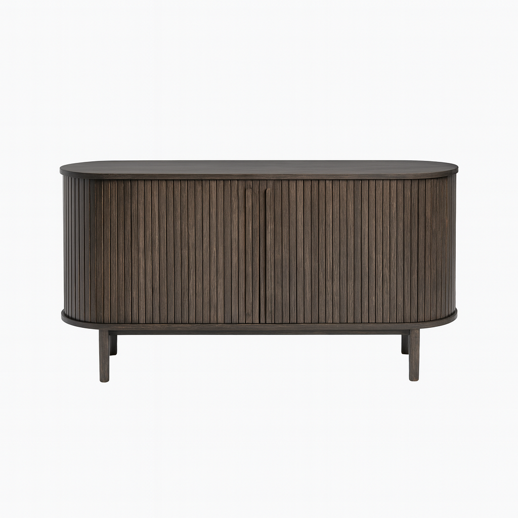 RYNN | שידת אחסון מעץ עם מדפים סגורים