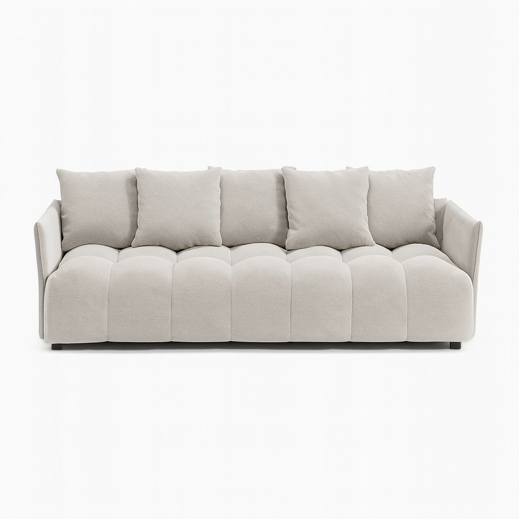 FOMA | ספה תלת-מושבית עם תיפורי ריבועים