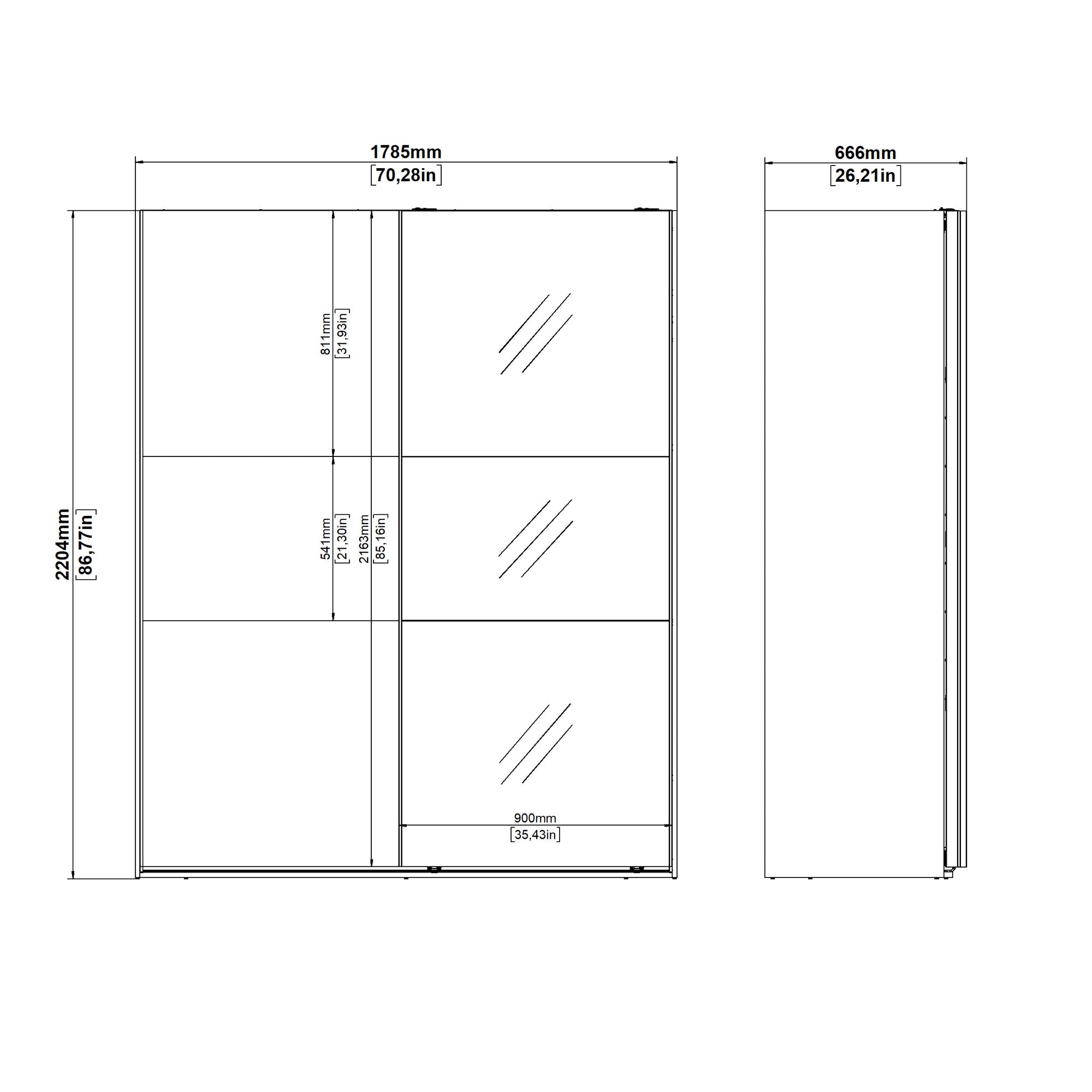 GISOYA | ארון דלתות הזזה בחיפוי מלמין - KUALA