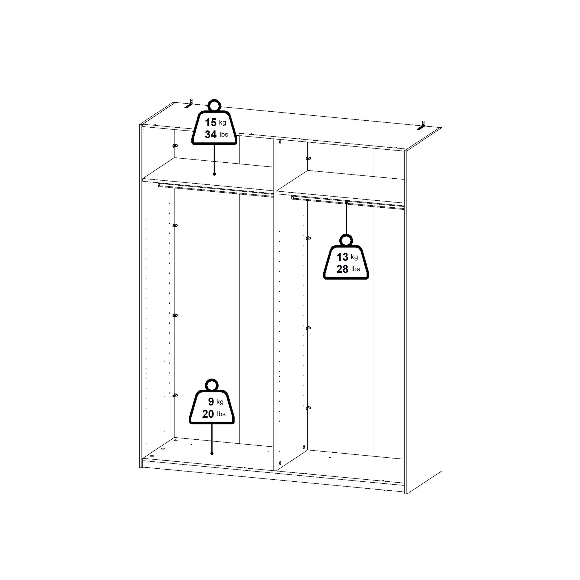 GISOYA | ארון דלתות הזזה בחיפוי מלמין - KUALA
