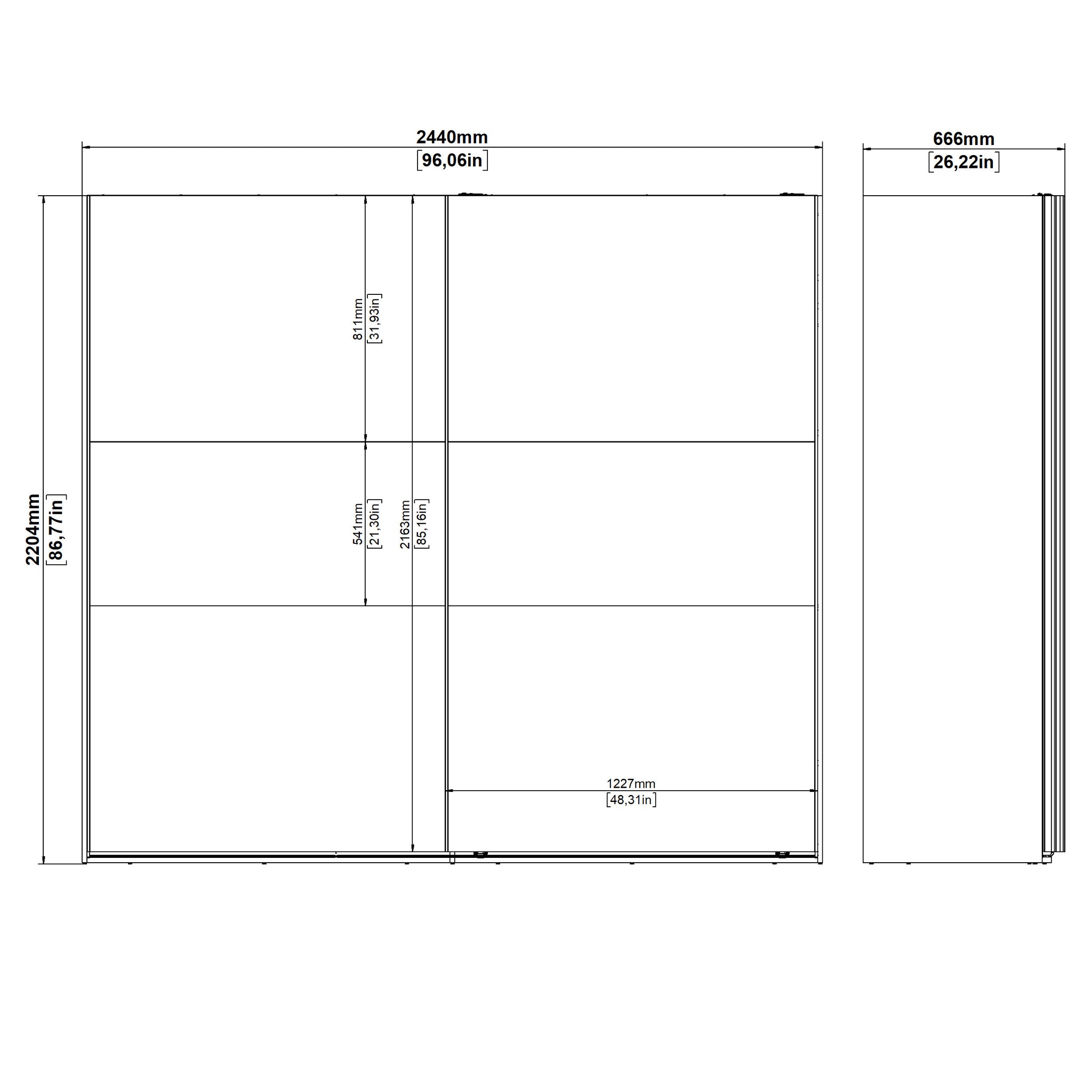 TORSEN | ארון דלתות הזזה בחיפוי מלמין - KUALA