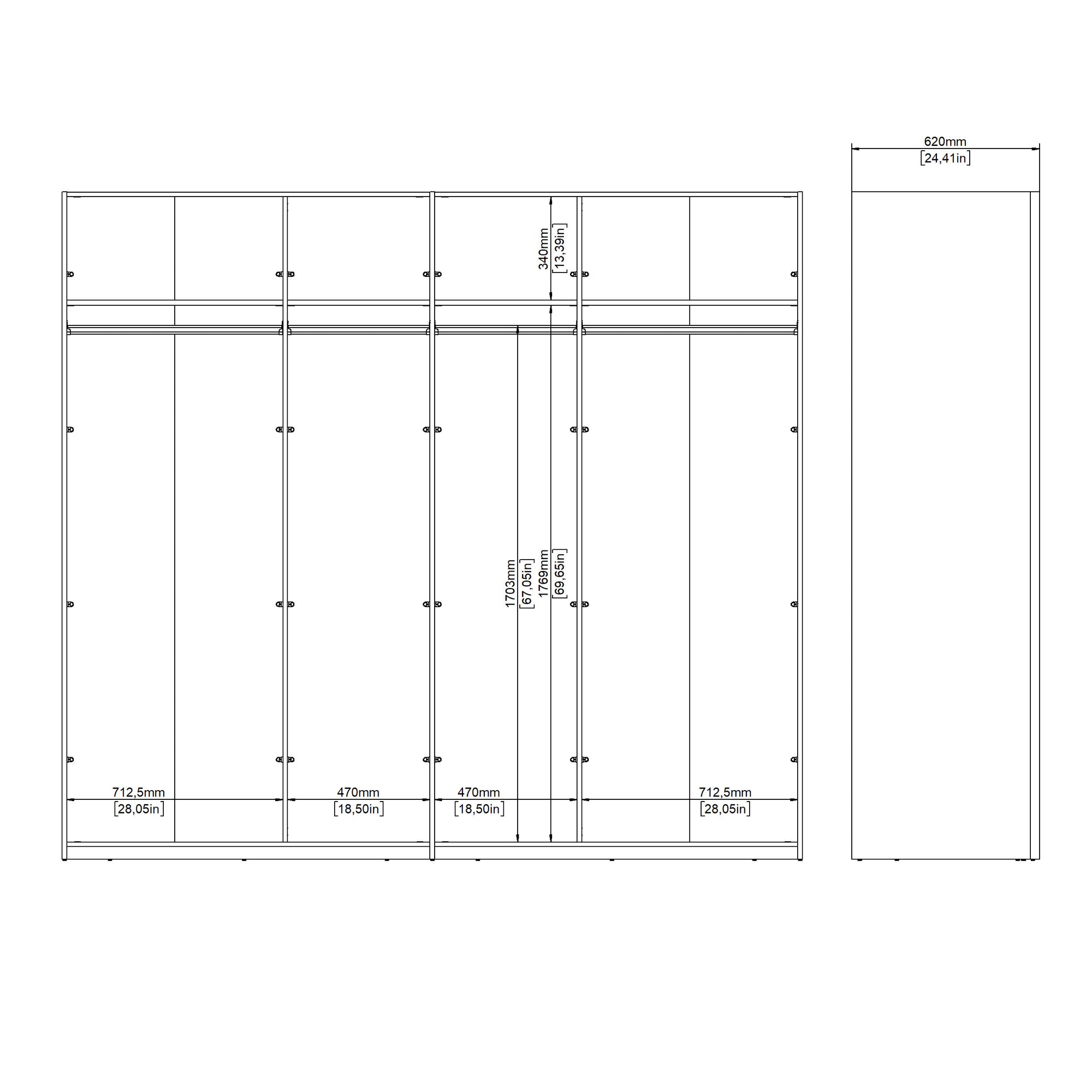 TORSEN | ארון דלתות הזזה בחיפוי מלמין - KUALA