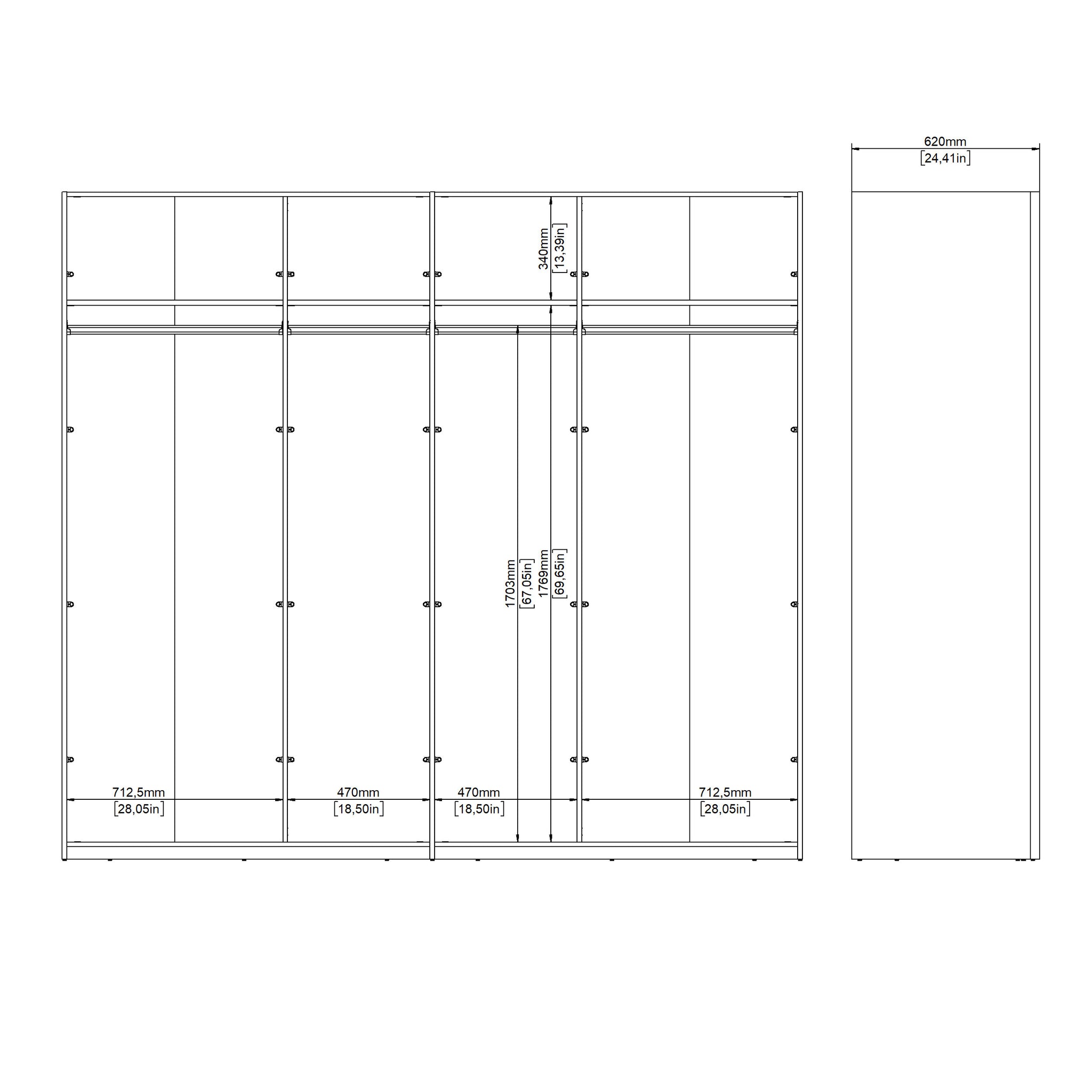 TORSEN | ארון דלתות הזזה בחיפוי מלמין - KUALA