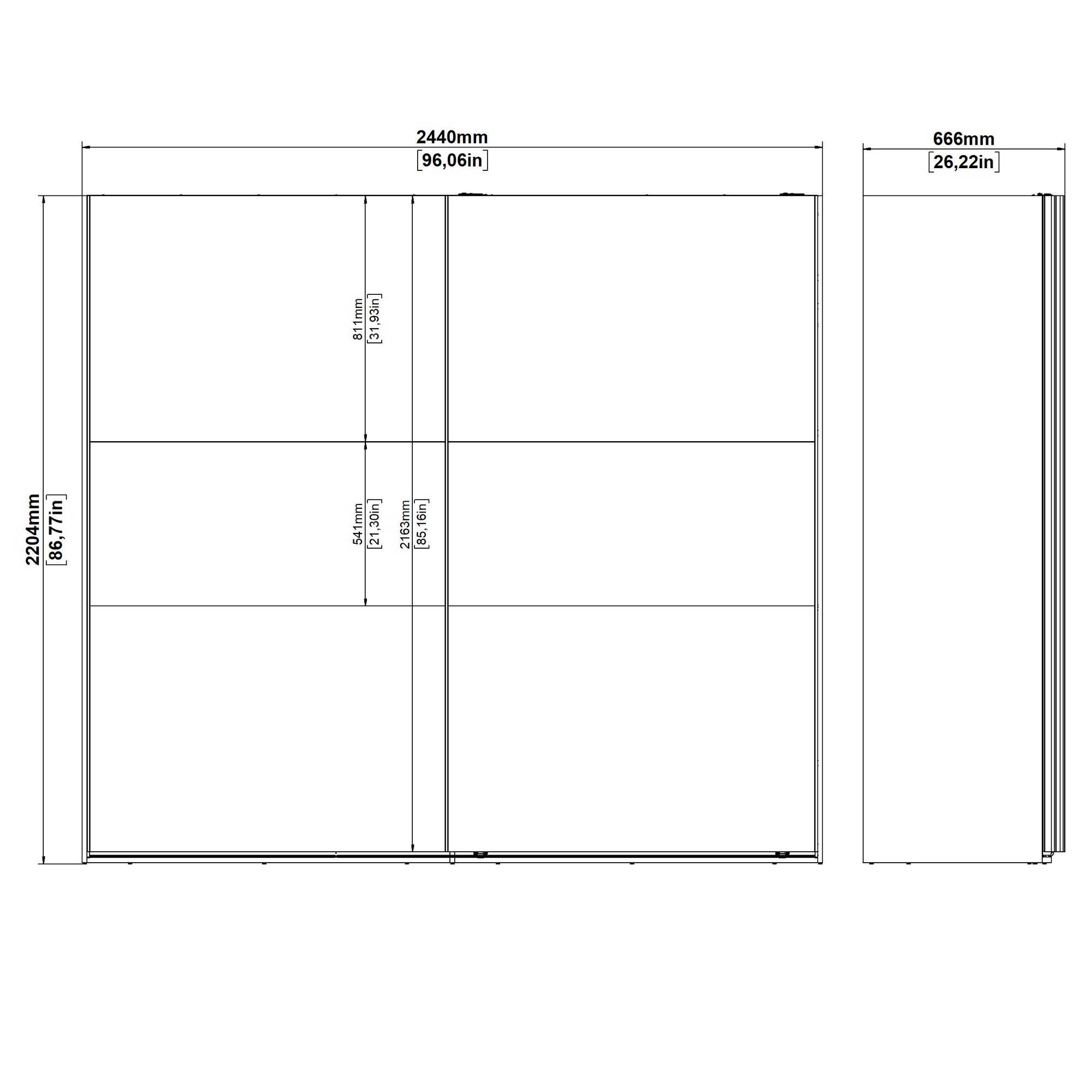 NILSRO | ארון דלתות הזזה בחיפוי מלמין - KUALA