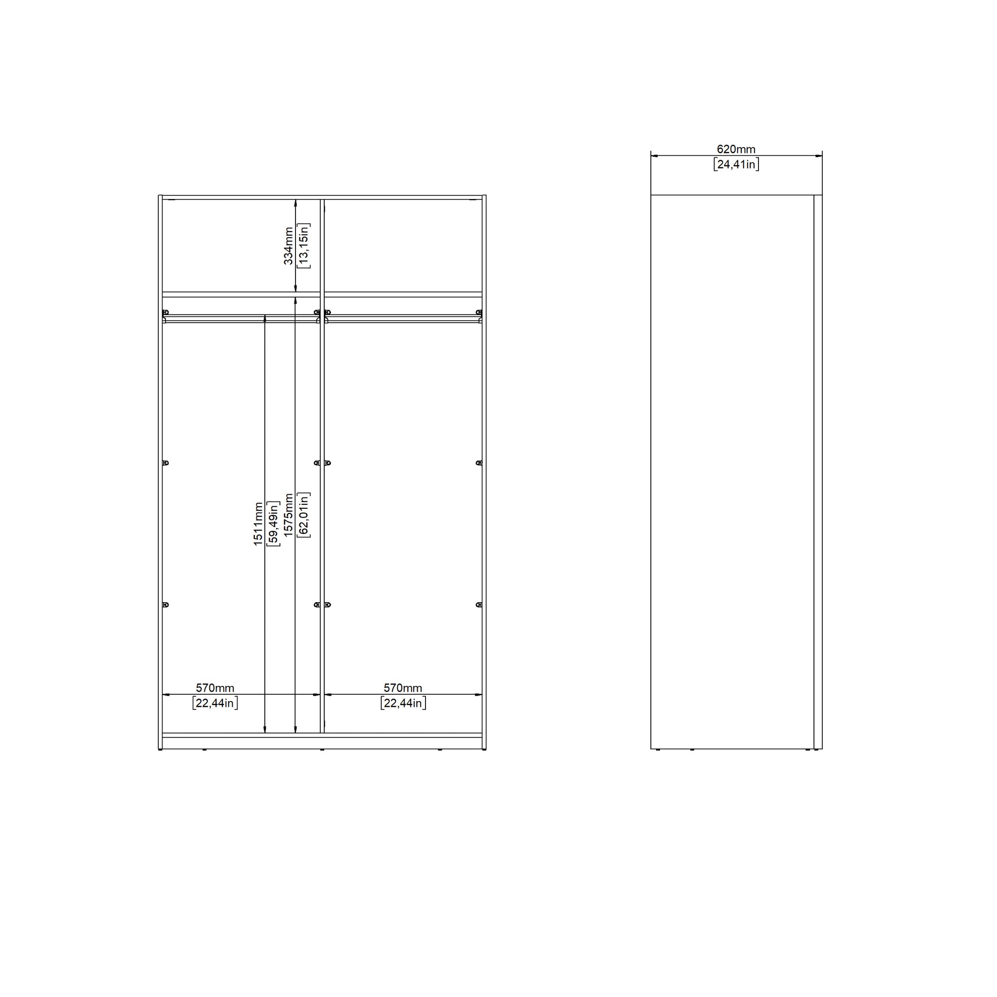 ELDSE | ארון דלתות הזזה בחיפוי מלמין - KUALA