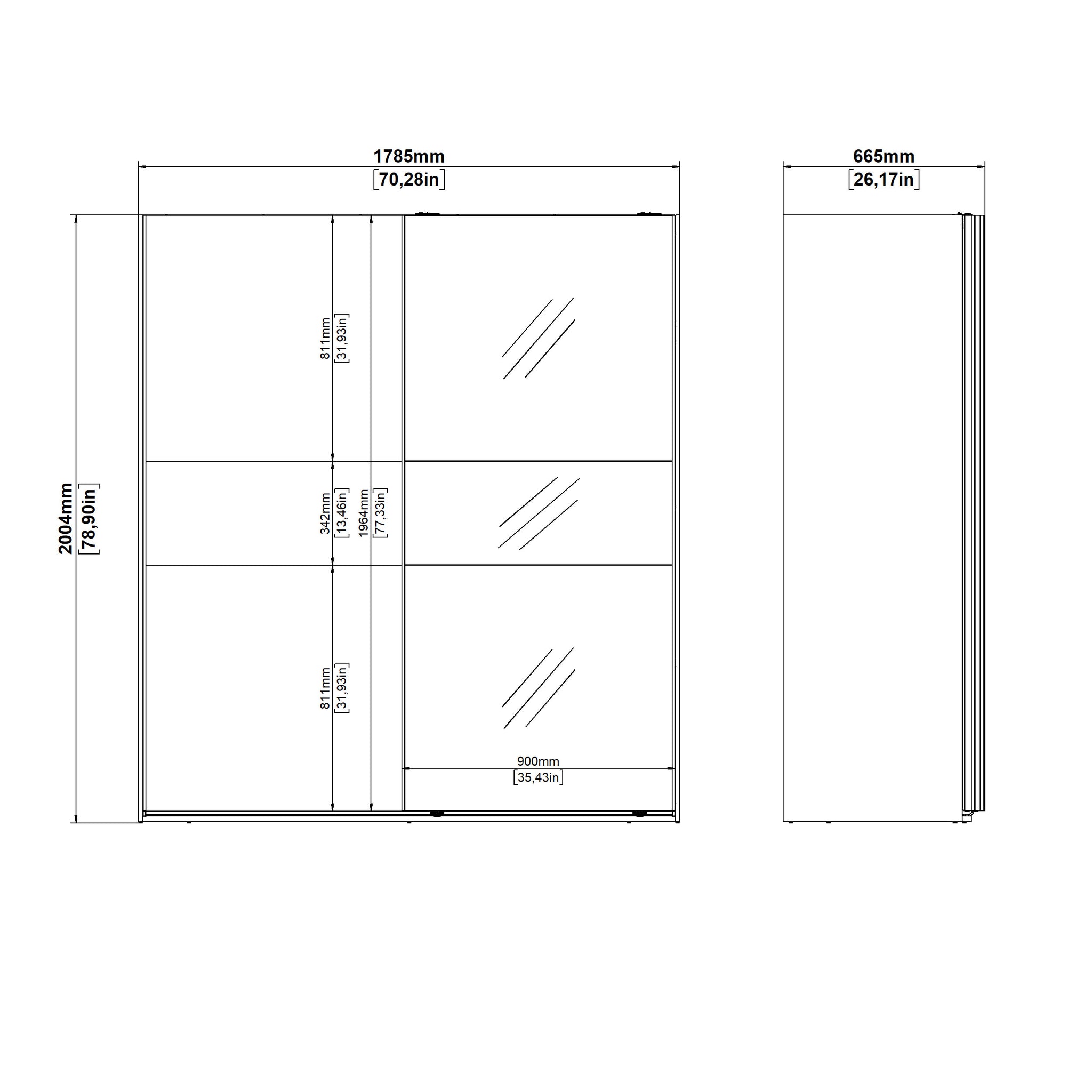 SETAR | ארון דלתות הזזה בחיפוי מלמין