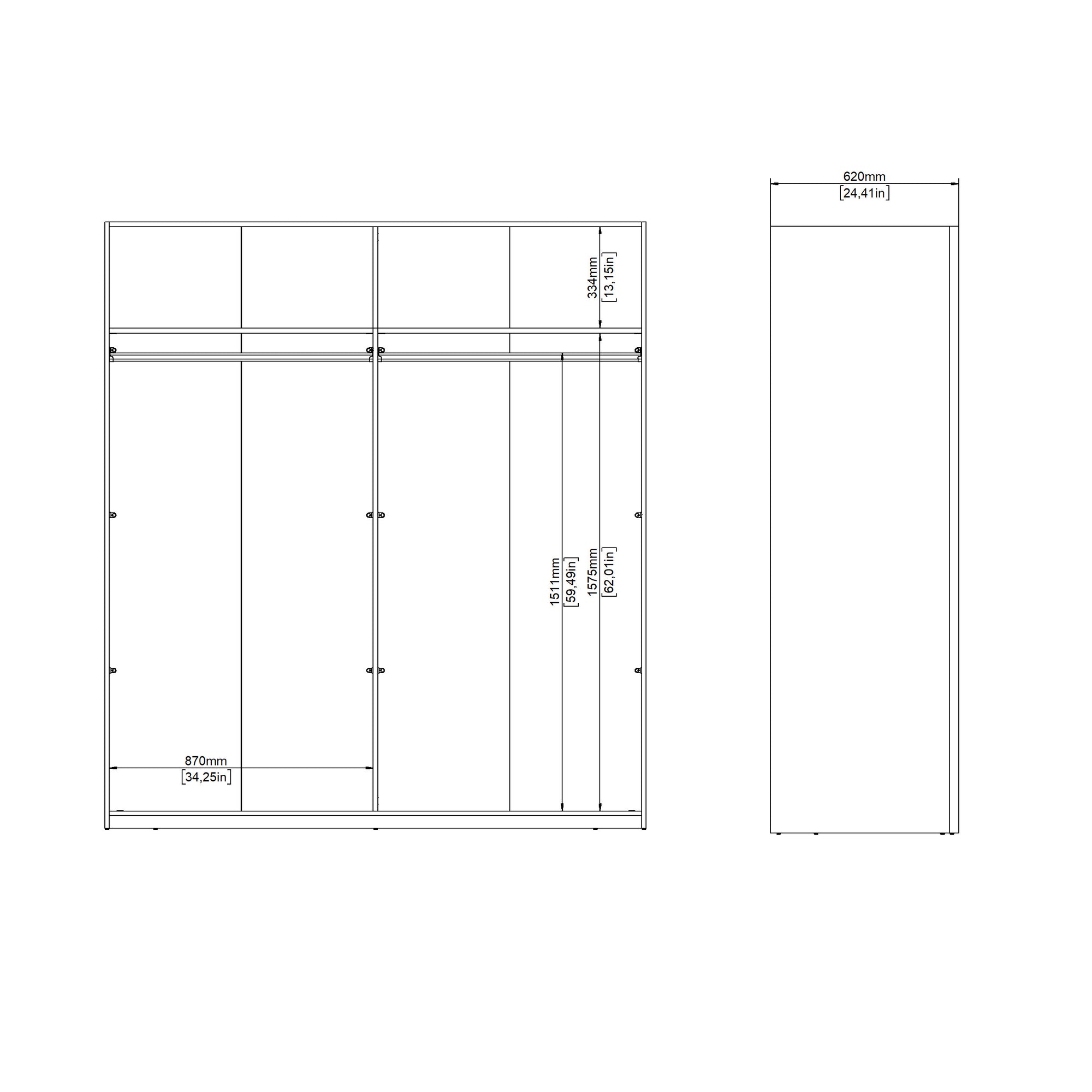 SETAR | ארון דלתות הזזה בחיפוי מלמין