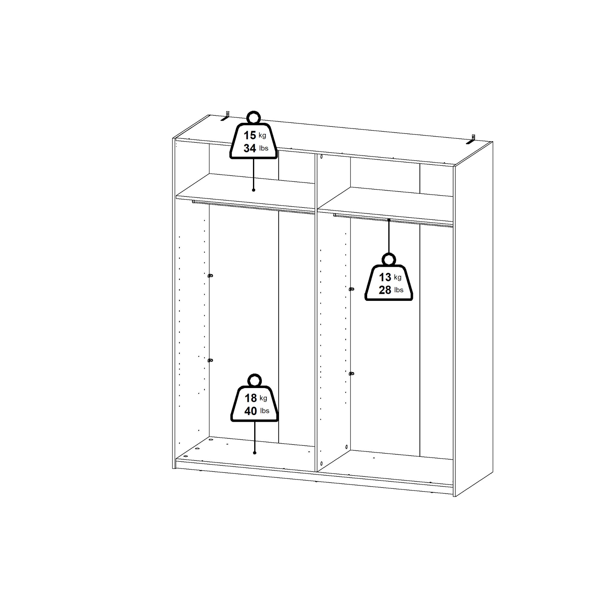 SETAR | ארון דלתות הזזה בחיפוי מלמין