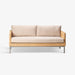 תמונה מזווית מספר 2 של המוצר EPINAL | ספה דו מושבית מראטן טבעי בשילוב מתכת בגוון אפור