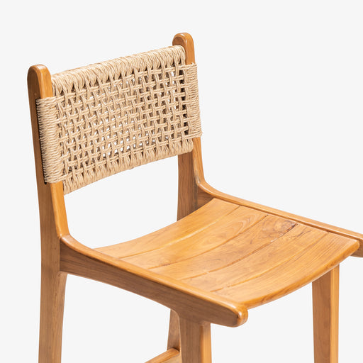מעבר לעמוד מוצר KELL | כיסא בר בשילוב ראטן בגוון טבעי