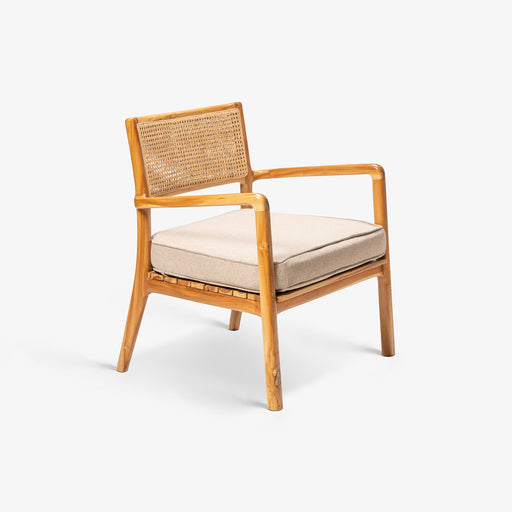 מעבר לעמוד מוצר Arif | כורסא בסגנון בוהו שיק מעץ מלא בשילוב ראטן