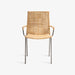 תמונה מזווית מספר 2 של המוצר ISHITA | כיסא מעוצב עם ידיות בשילוב ברזל וראטן טבעי