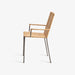 תמונה מזווית מספר 3 של המוצר ISHITA | כיסא מעוצב עם ידיות בשילוב ברזל וראטן טבעי