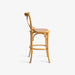 תמונה מזווית מספר 3 של המוצר RICCI | כיסא בר מעץ אלון ממוחזר בשילוב ראטן בגוון טבעי
