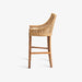 תמונה מזווית מספר 3 של המוצר Jacinta Bar Stool | כיסא בר כפרי ומרווח בשילוב ראטן טבעי
