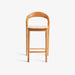 תמונה מזווית מספר 2 של המוצר RACA | כיסא בר מעוצב בסגנון איטלקי מעץ טיק מלא