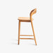 תמונה מזווית מספר 3 של המוצר RACA | כיסא בר מעוצב בסגנון איטלקי מעץ טיק מלא