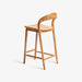 תמונה מזווית מספר 4 של המוצר RACA | כיסא בר מעוצב בסגנון איטלקי מעץ טיק מלא