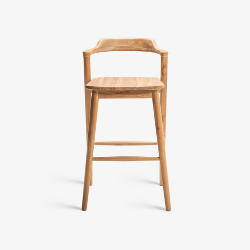 מעבר לעמוד מוצר Celia | כיסא בר מעוצב מעץ טיק מלא