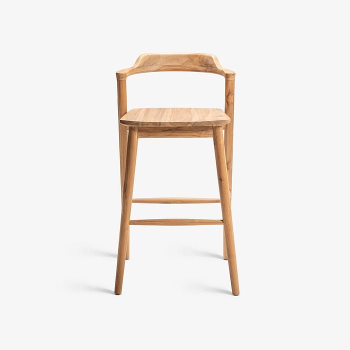 CELIA | כיסא בר מעוצב מעץ טיק מלא
