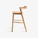 תמונה מזווית מספר 3 של המוצר CELIA | כיסא בר מעוצב מעץ טיק מלא
