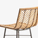 תמונה מזווית מספר 5 של המוצר PANTIN | כיסא בר מעוצב מראטן בגוון טבעי בשילוב מתכת שחורה