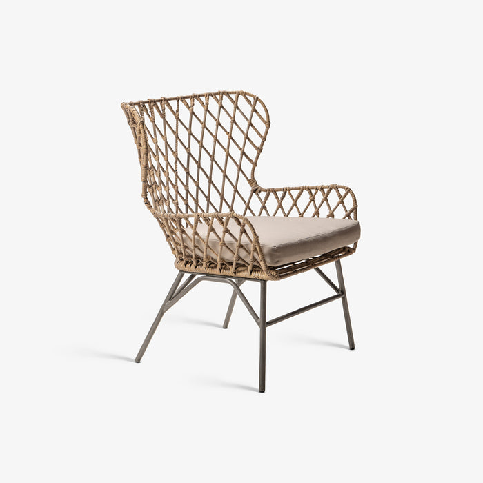 LUELLA | כורסא בשילוב ברזל וראטן טבעי