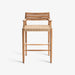 תמונה מזווית מספר 2 של המוצר Conceicao Bar Stool | כיסא בר כפרי מעץ בשילוב ראטן בגוון טבעי בהיר