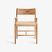 תמונה מזווית מספר 3 של המוצר CATANZARO | כיסא מעוצב מעץ בשילוב ראטן בגוון טבעי בהיר ומשענות יד